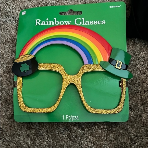 🩵5/$15🩵 NWT Amscan Rainbow St Patrick’s Day Glasses - Picture 1 of 2